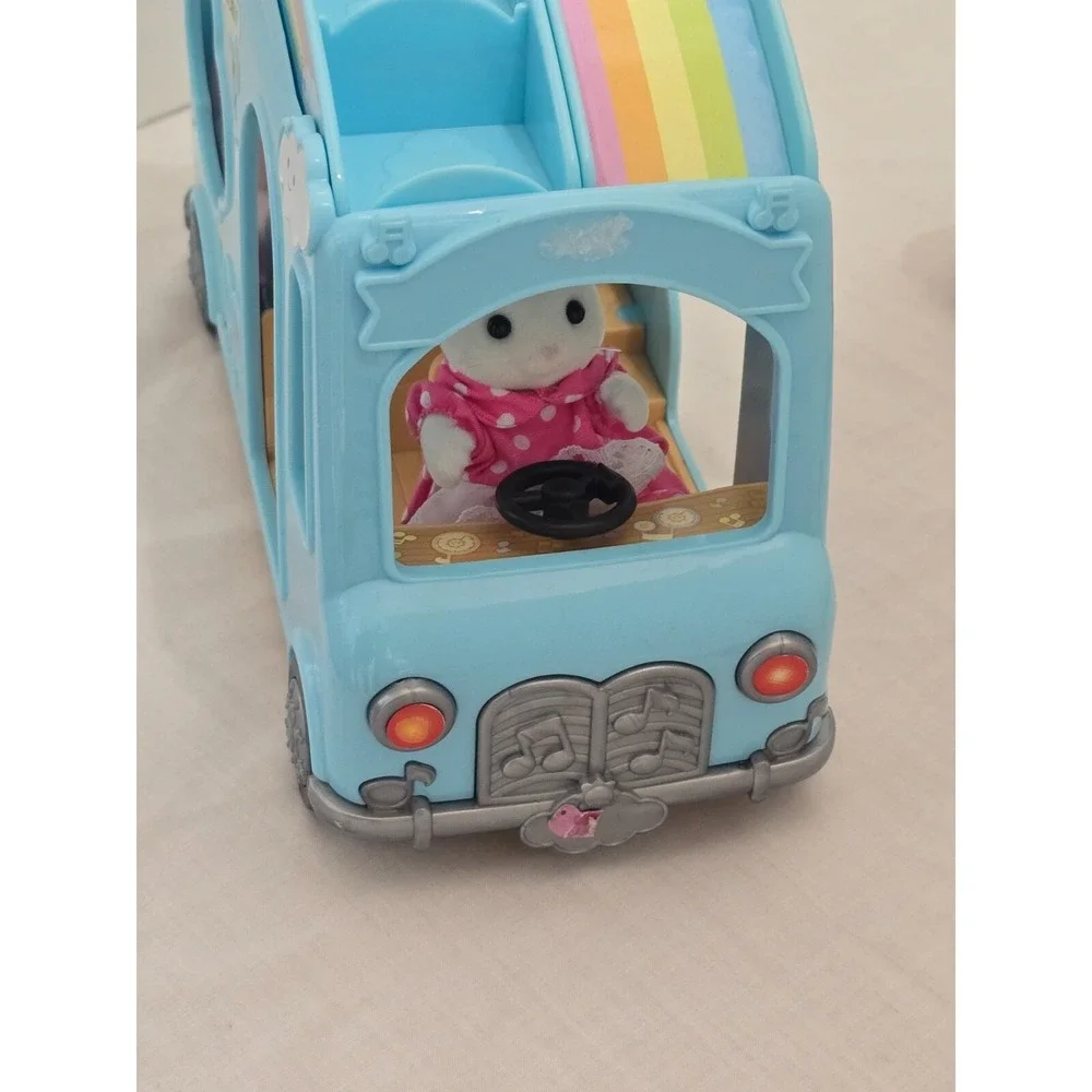 Calico Critters Sylvanian Baby Play Nursery School Bus‎ Train Baby Cow Elephant